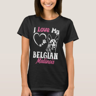 T-shirt Berger Belge Chien J'ADORE MON BELIGAN MALINOIS QU
