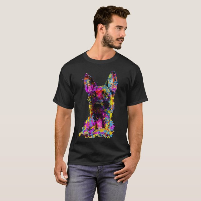 T-shirt Berger belge - Malinois (Devant entier)