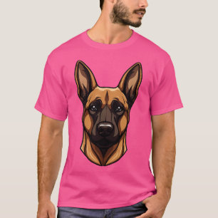 T-shirt Berger belge ou Malinois mignon Chien à visage de