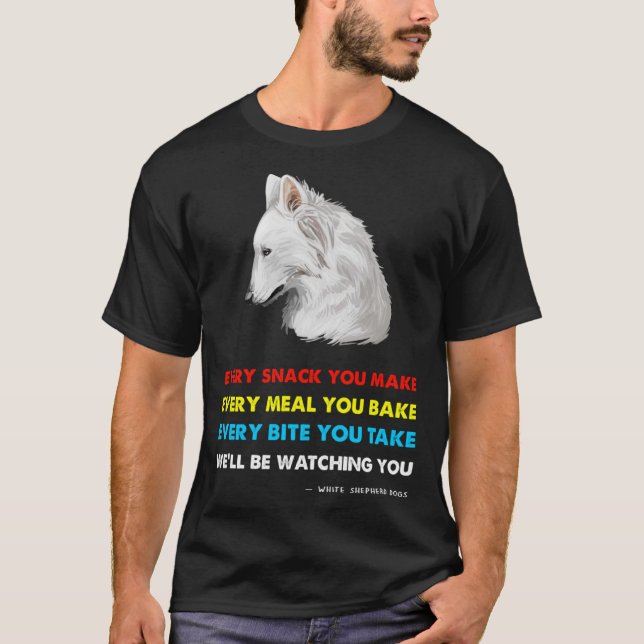 T-shirt Berger blanc allemand Berger blanc (Devant)