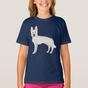 T-shirt Berger Blanc Suisse Berger Allemand Chien de Dessi