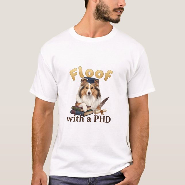 T-shirt Berger des Shetland (Floof avec un PHD) (Devant)