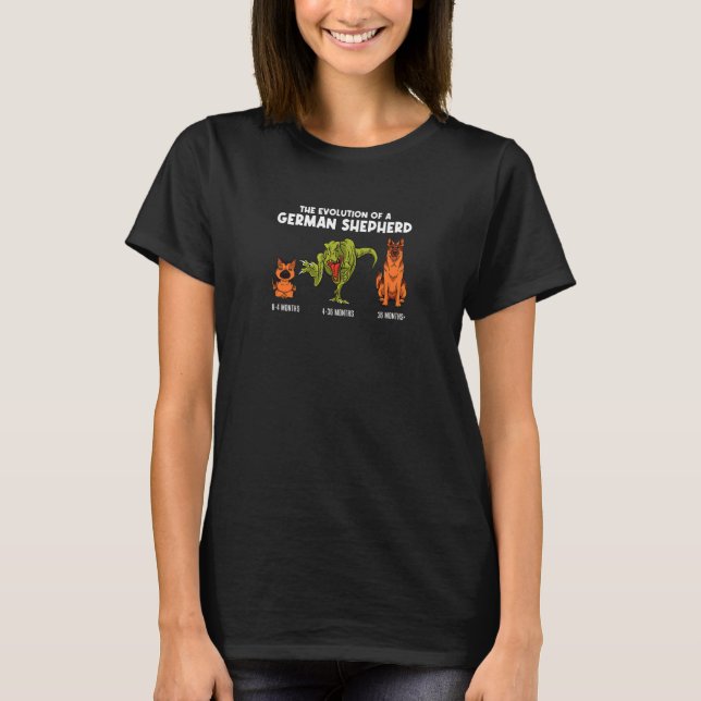 T-shirt Berger Évolution Berger Allemand Berger (Devant)