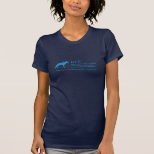 T-shirt Berger loyal bleu de l'avant et du dos des femmes