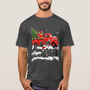 T-shirt Berger néerlandais équitation Camion Rouge Noël