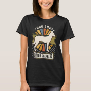 T-shirt Berger néerlandais Vintage Classic Retro Chien