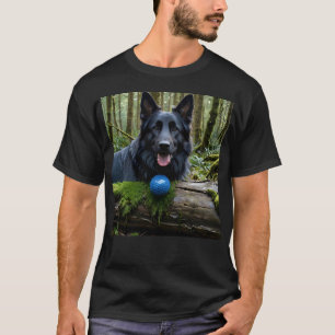 T-shirt Berger noir allemand avec balle