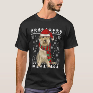 T-shirt Berger Picard Chien Santa Hat Noël laid