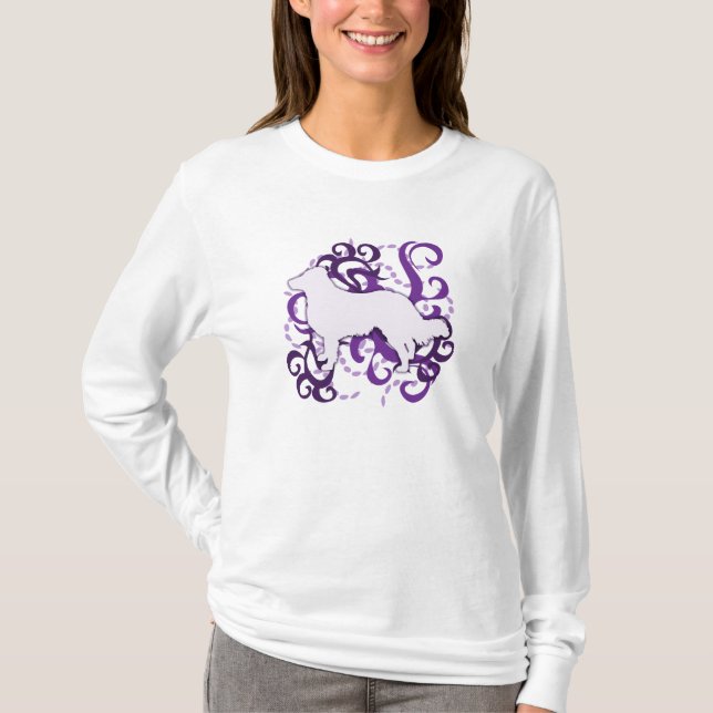 T-shirt Berger pourpre de l'anglais de remous (Devant)