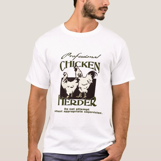 T-shirt Berger professionnel de poulet (Devant)