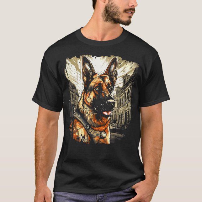 T-shirt Bergère allemande conception classique (Devant)