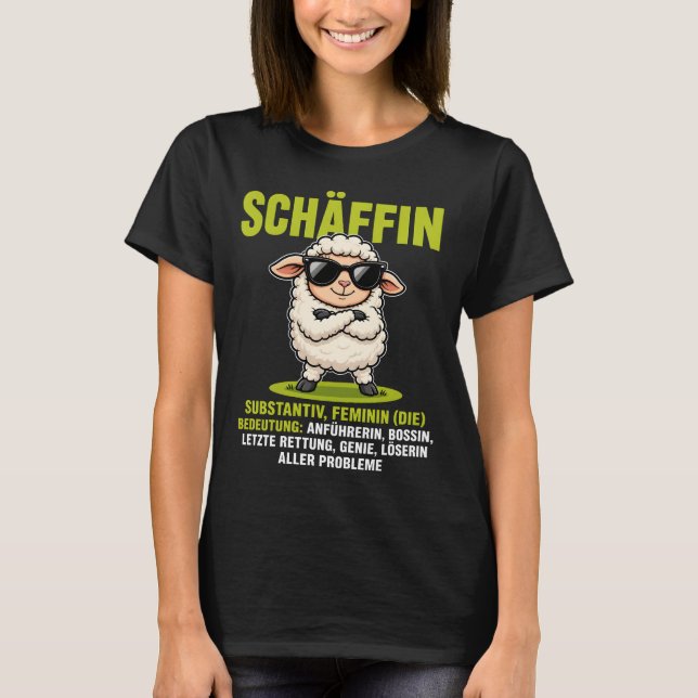 T-shirt Bergère - Conception de mouton amusante pour les f (Devant)