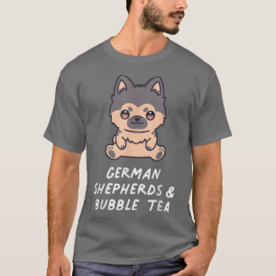 T-shirt Bergers allemands & Bubble Tea Kawaii Anime Chien 