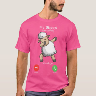 T-shirt Bergers d'art du mouton Motif de laine d'agriculte