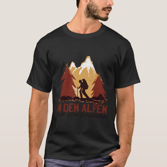 T-shirt Bergsteiger Alpen Dit : Mountain Alpinist (Devant)