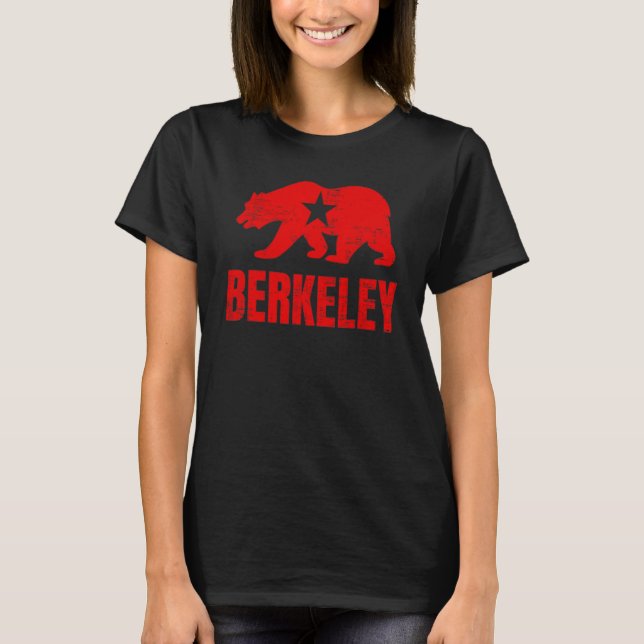 T-shirt Berkeley California Republic Bear Distressed Vinta (Devant)