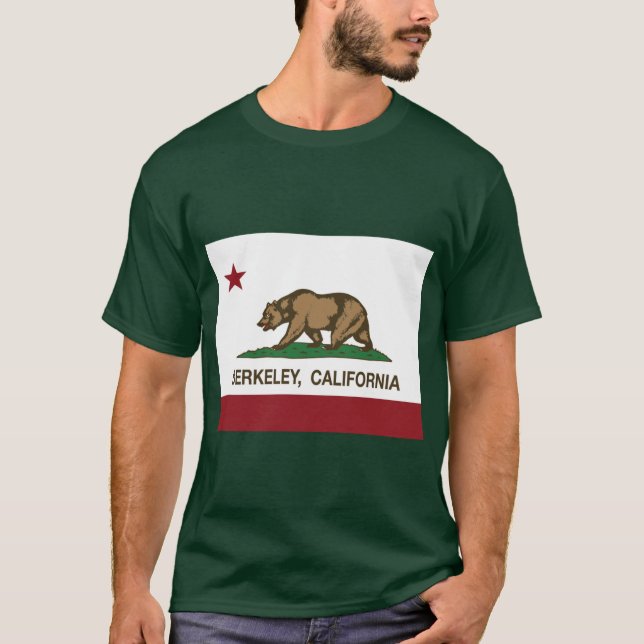 T-shirt Berkeley California Republic Flag (Devant)