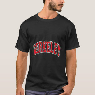 T-shirt Berkeley Varsity Style Texte rouge