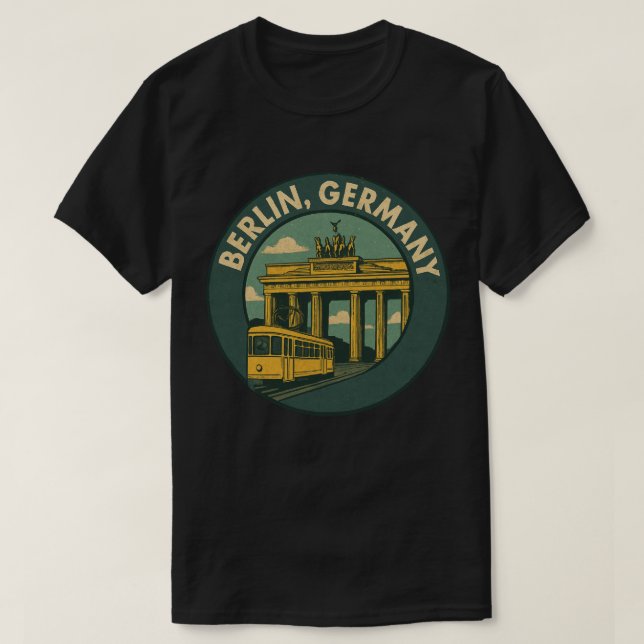 T-shirt Berlin Allemagne Monument Historique Art (Design devant)