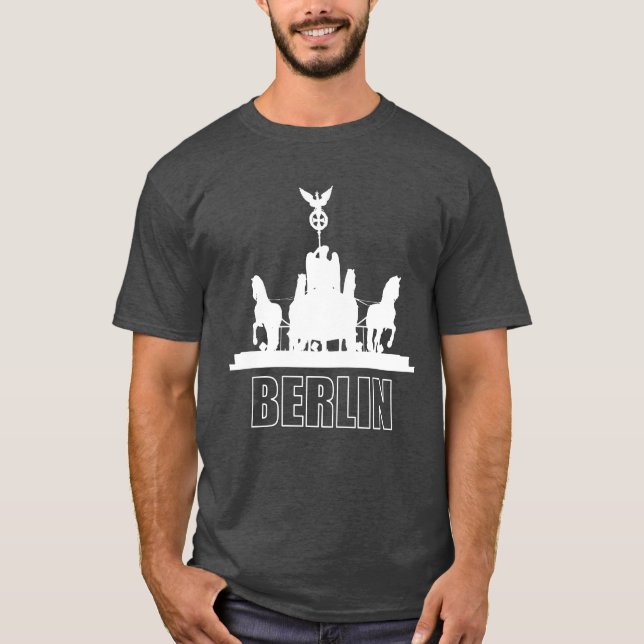 T-shirt Berlin Allemagne Quadriga Souvenir Cadeau Graphiqu (Devant)