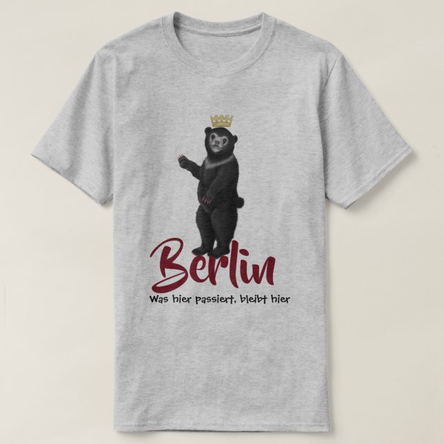T-shirt Berlin Bear-Était plus passionnée, plus sombre (Design devant)