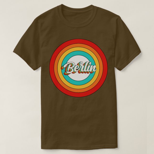 T-shirt Berlin Nom Chemise Vintage Berlin Cercle (Design devant)