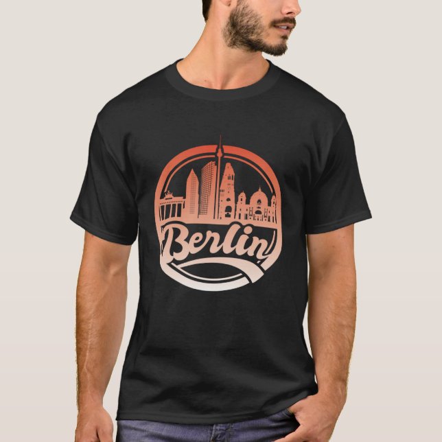 T-shirt Berlin Skyline Bear (Devant)