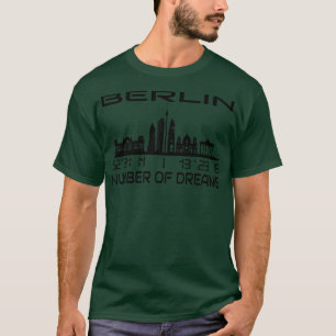 T-shirt Berlin Skyline GPS Coordonnées Ville De Dream City