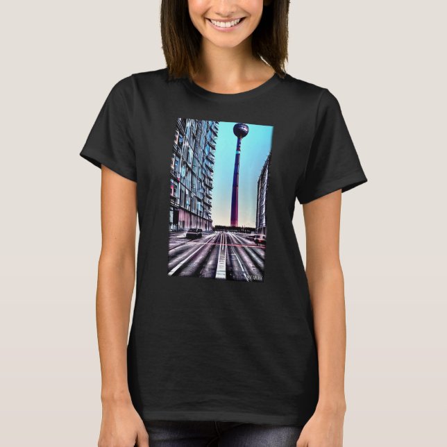T-shirt Berlin TV Tower Berlin City Street Sight Landmark (Devant)