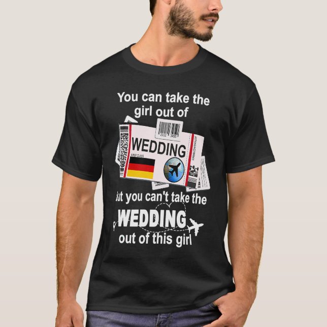 T-shirt Berlin Wedding Boarding Pass  Wedding Girl  Berlin (Devant)