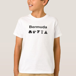 T-shirt Bermudes Icônes Monotone Couleur claire