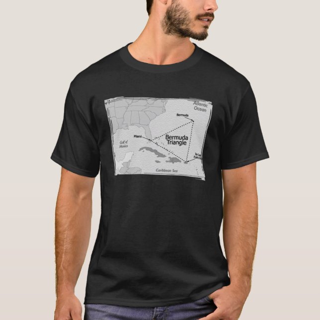 T-shirt Bermudes Triangle Emplacement Ocean Bermuda Triang (Devant)