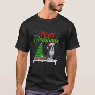 T-shirt Bernard Dog Feux d'arbre de Noël Feux Noël Noël Be