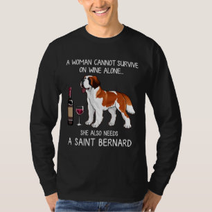 T-shirt Bernard Et Chien À Vin Rempli