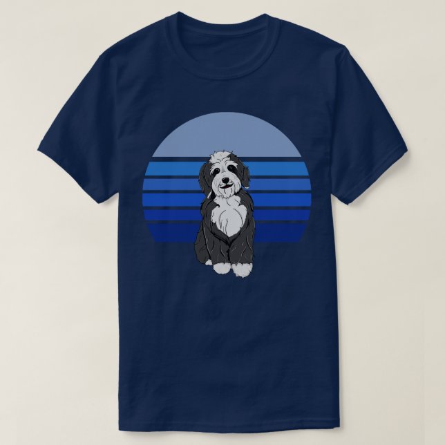 T-shirt Bernedle Retro Blue (Design devant)