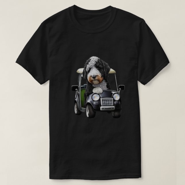 T-shirt Bernedoodle Bernese cadeau de golf Chien papa (Design devant)