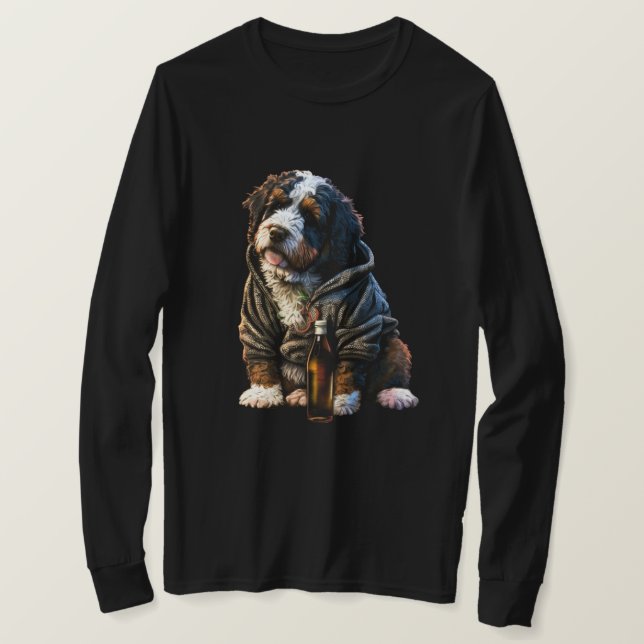 T-shirt Bernedoodle Bernese Labradoodle Chien Papa Chien M (Design devant)