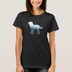 T-shirt Bernedoodle Doodle Chien Silhouette Nature Extérie