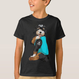 T-shirt Bernedoodle I Love Papa Tattoo Apparel, Chien Papa