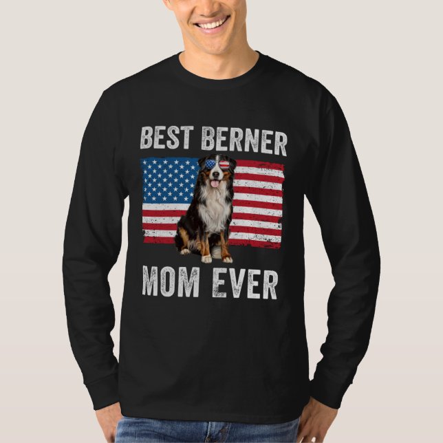 T-shirt Berner Mom American Flag Dog  Owner Bernese Mounta (Devant)