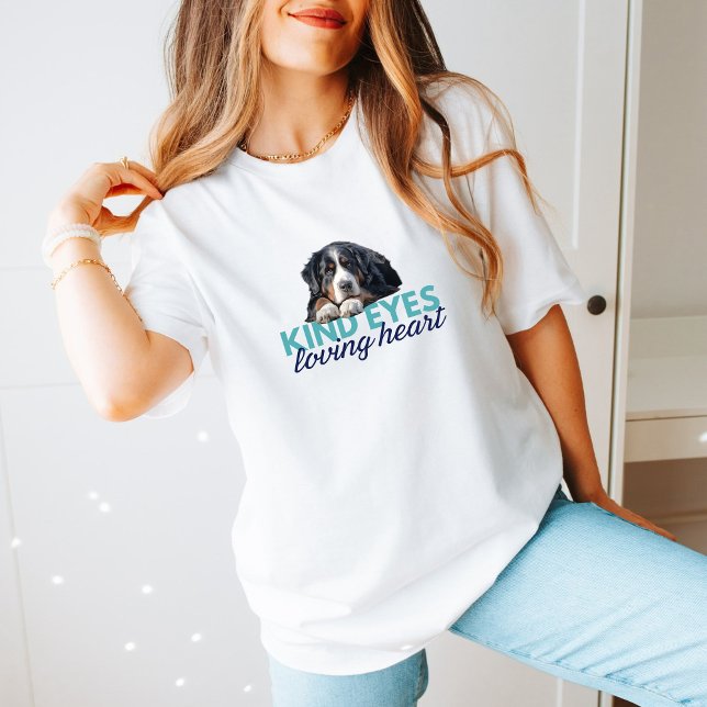T-shirt Bernese Beauty: Kind Eyes, Loving Heart Cute Tee (Créateur téléchargé)