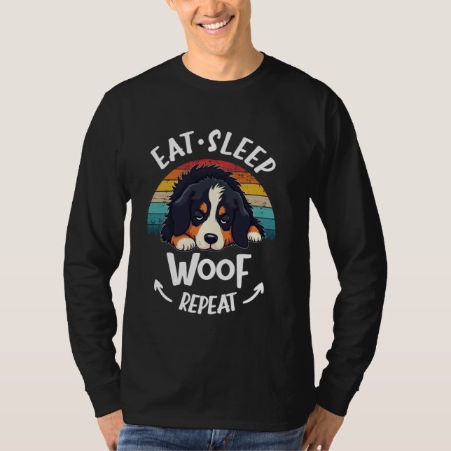 T-shirt Bernese Mountain Dog Berner Mange Sleep Répéter (Devant)