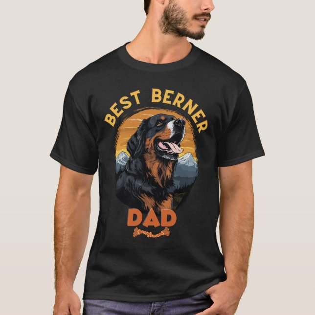 T-shirt Bernese Mountain Dog Dad (Best Berner Dad) (Devant)