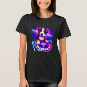 T-shirt Bernese Mountain dog DJ Vaporwave Aesthétique Boys