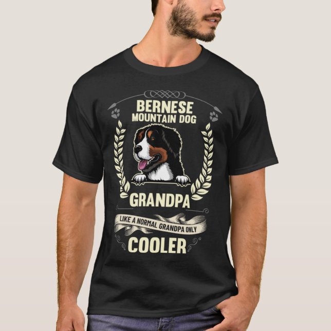 T-shirt Bernese Mountain Dog Grandpa Like A Normal Grandpa (Devant)