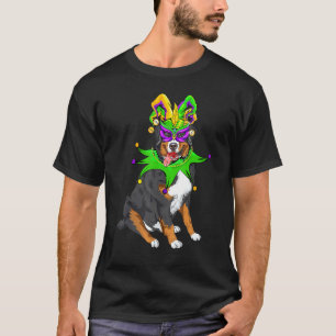 T-shirt Bernese Mountain Dog Mardi Gras Masque Casquette p