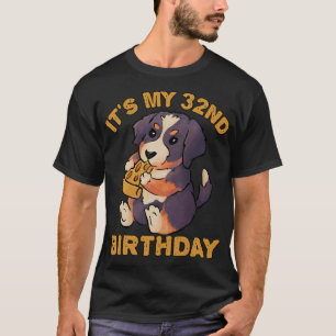 T-shirt Bernese Mountain Dog Mating Pizza C'est My 32nd Bi