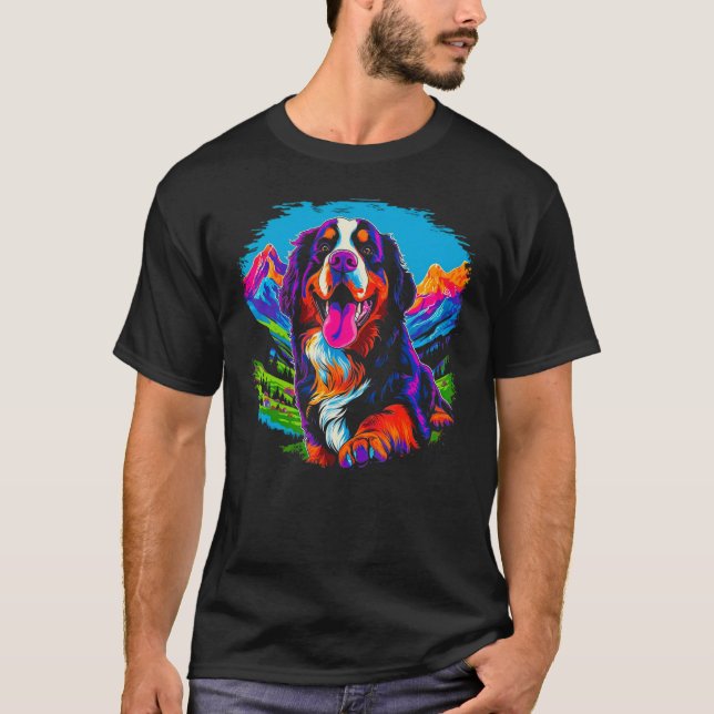 T-shirt Bernese Mountain Dog Mountain (Devant)