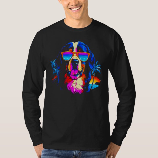 T-shirt Bernese Mountain Dog Summer Party (Devant)