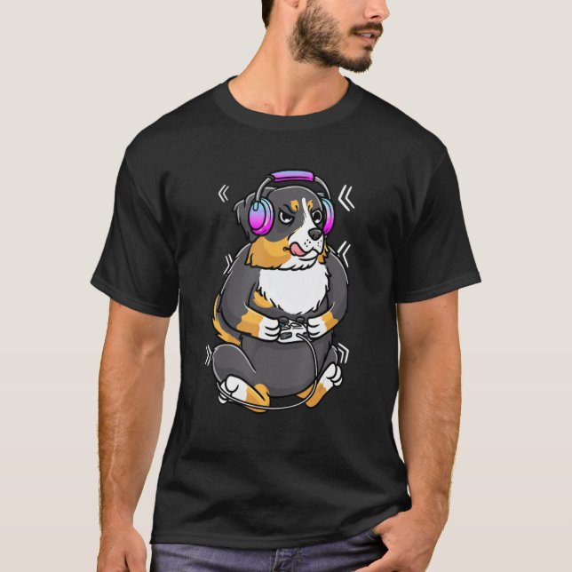T-shirt Bernese Mountain Dog Vidéo Jeu Berner Sen (Devant)